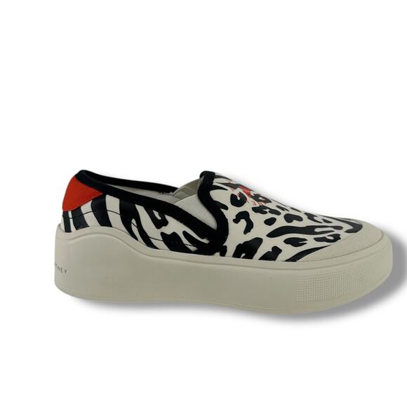 adidas Black and White Slip-On Athletic Shoes - Picture 4 of 8